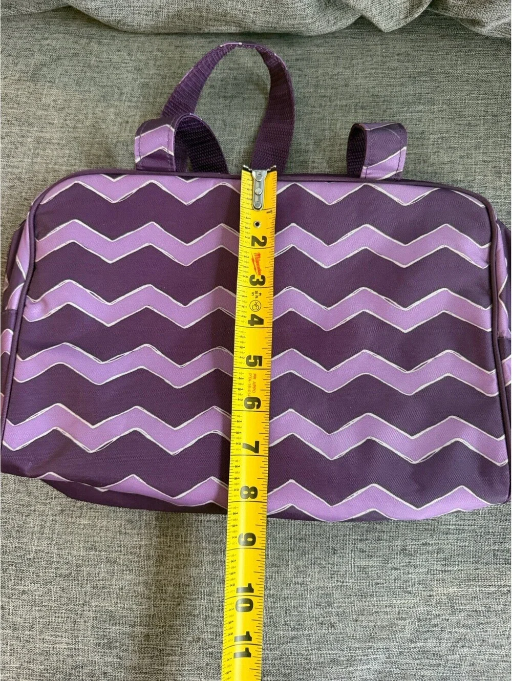 Thirty One Large Cosmetic Bag In Plum Crazy By Plastic Lined Zip Close